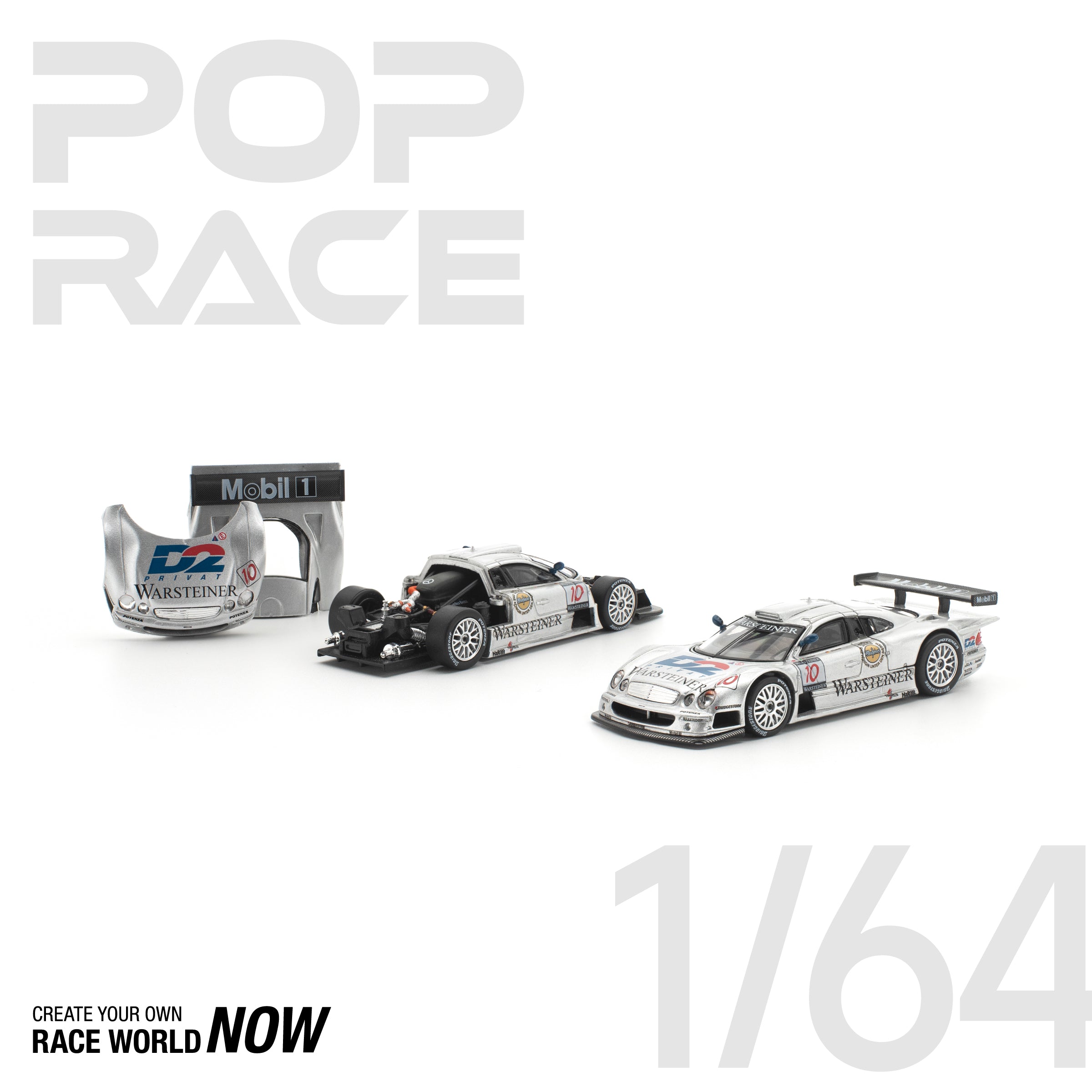 POP RACE 1/64 - PANDEM E30 银色
