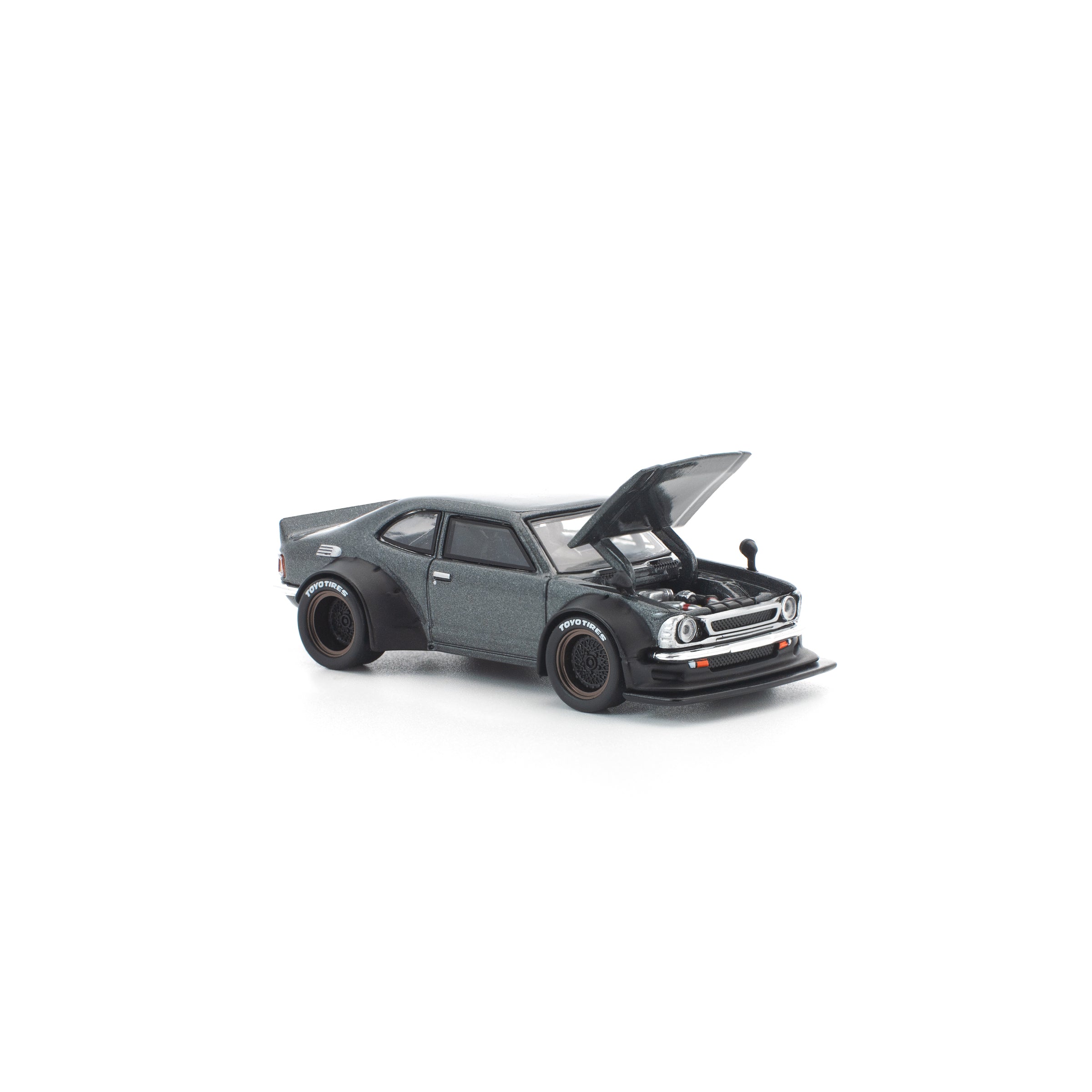 POP RACE 1/64 - TOYOTA COROLLA KE 25 MATTE GREY - PR640305