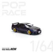 POP RACE 1:64 SKYLINE GT-R R33 NISMO MIDNIGHT PURPLE