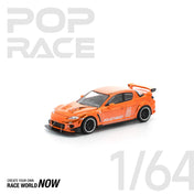 POP RACE 1:64 MAZDA RX-8 RE-AMEMIYA CHROME ORANGE - PRE ORDER