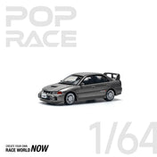 POP RACE 1:64 MITSUBISHI LANCER EVOLUTION IV DARK GREY - PRE ORDER