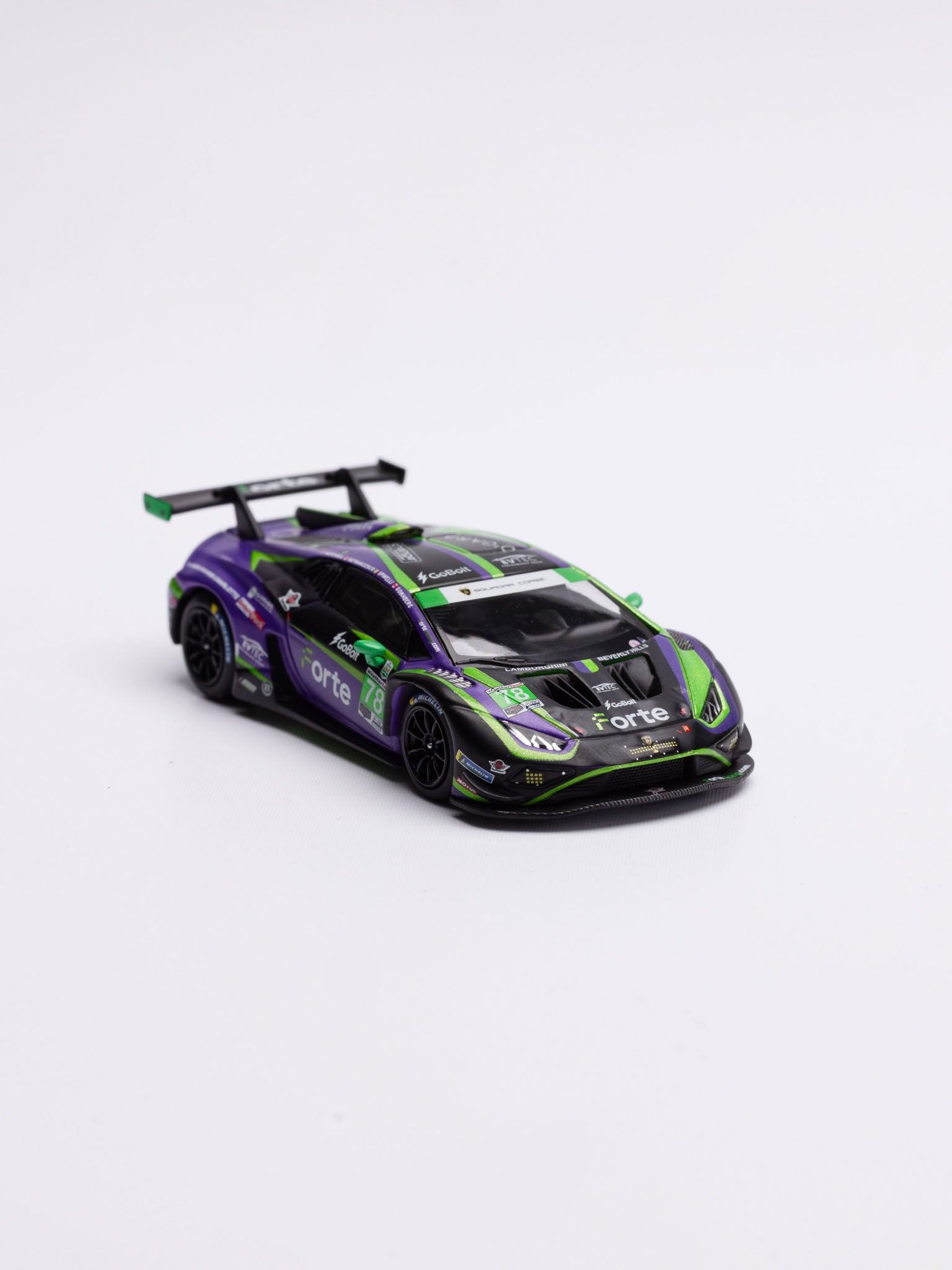 MINIGT 1/64 LAMBORGHINI HURACÁN GT3 EVO2 #78 FORTE RACING 2024 IMSA DAYTONA 24 HRS MGT01062-L - PRE ORDER