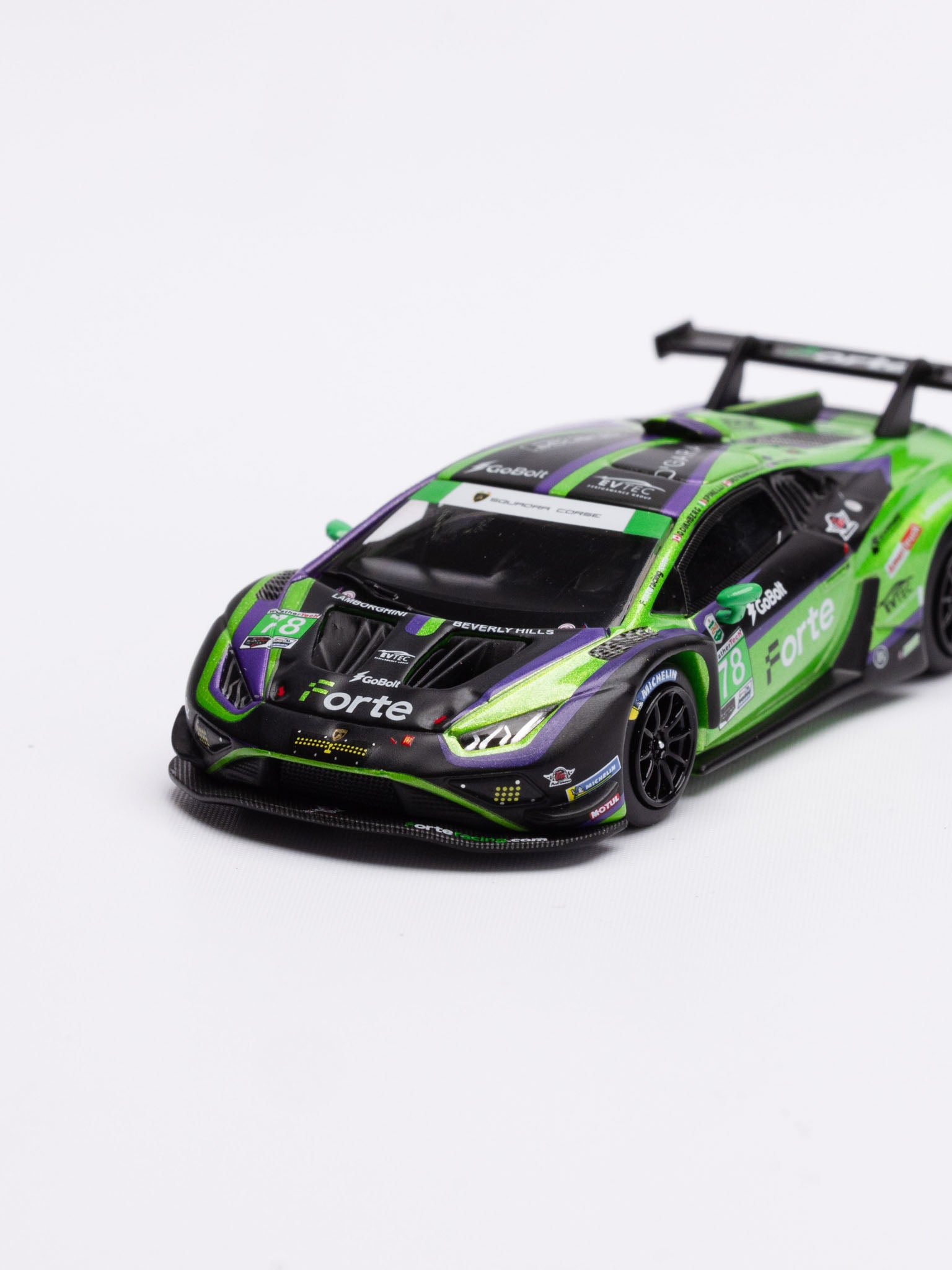 MINIGT 1/64 LAMBORGHINI HURACÁN GT3 EVO2 #78 FORTE RACING 2024 IMSA DAYTONA 24 HRS MGT01062-L - PRE ORDER