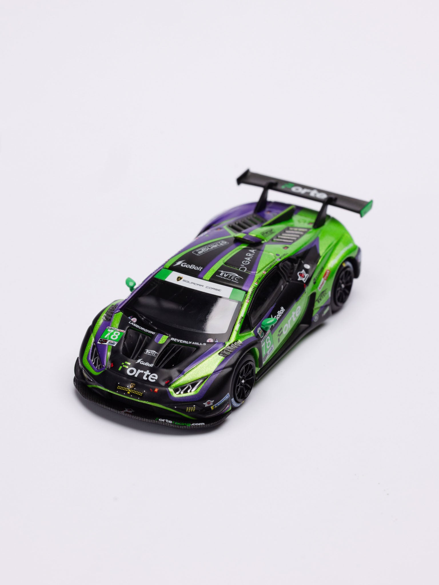 MINIGT 1/64 LAMBORGHINI HURACÁN GT3 EVO2 #78 FORTE RACING 2024 IMSA DAYTONA 24 HRS MGT01062-L - PRE ORDER