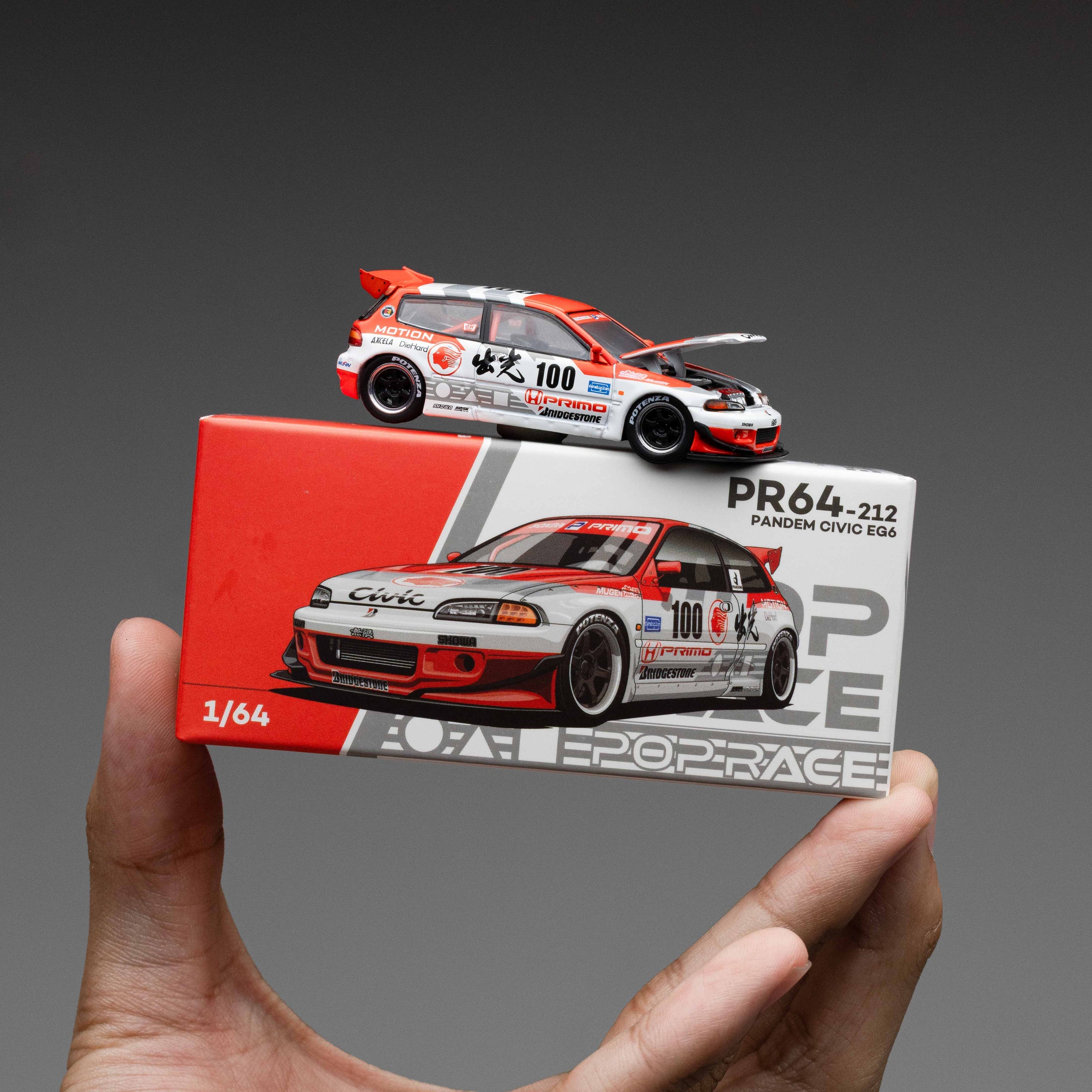 POP RACE 1:64 PANDEM CIVIC EG6 V1.5 IDEMITSU MOTION INFINITE