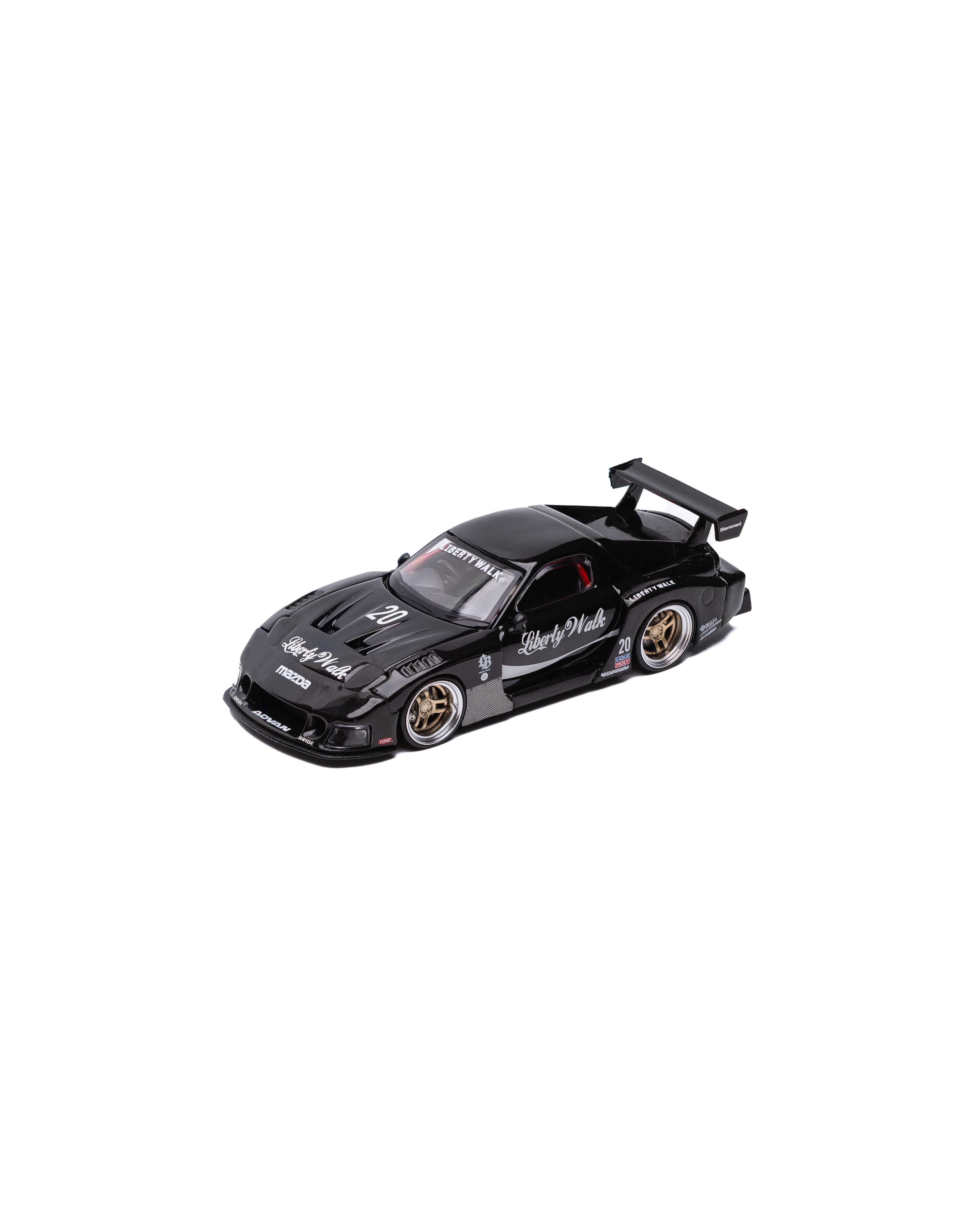 D MODEL BEAUTY ON WHEELS 1:64 MAZDA RX-7 LB-Super Silhouette , Black