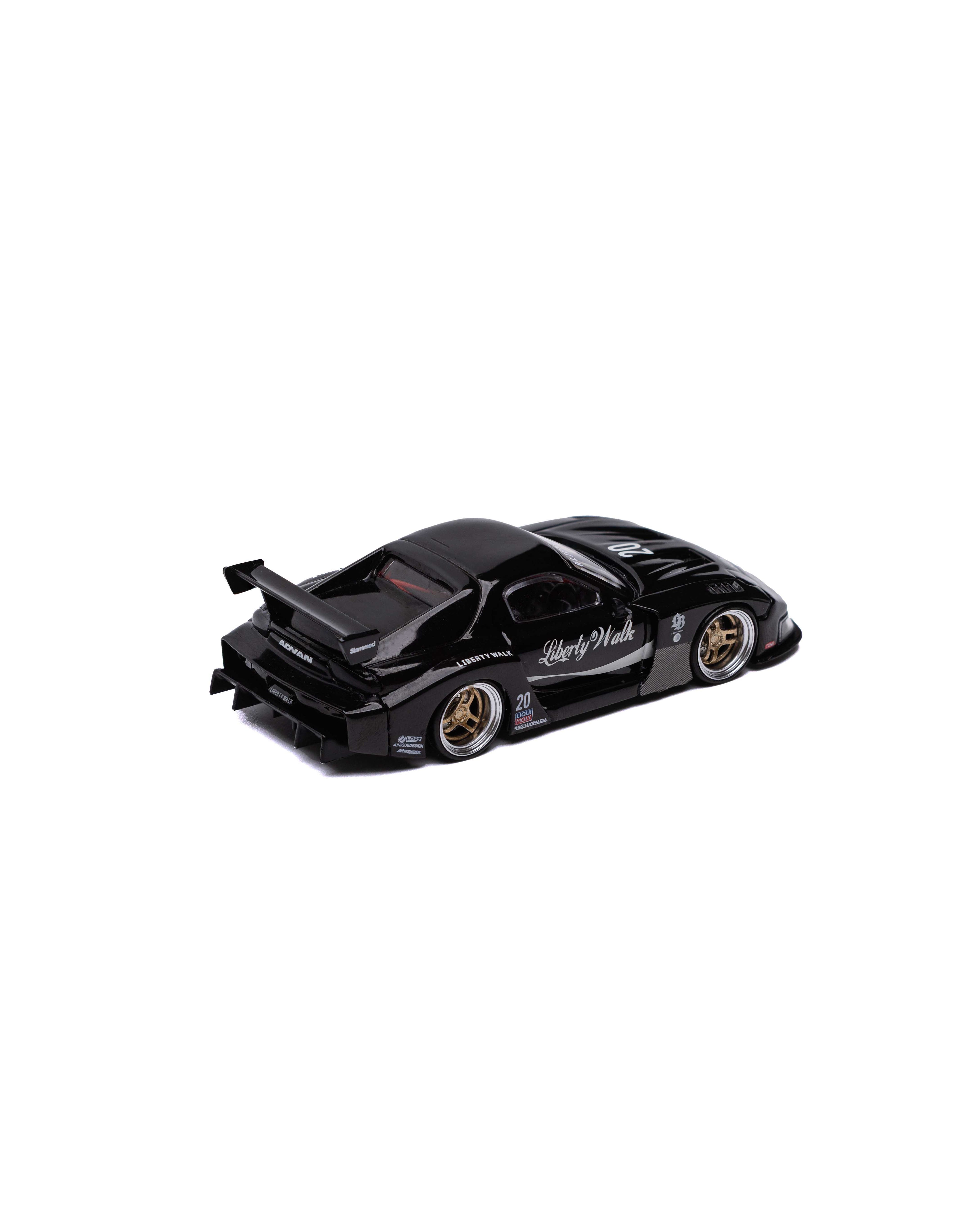 D MODEL BEAUTY ON WHEELS 1:64 MAZDA RX-7 LB-Super Silhouette , Black