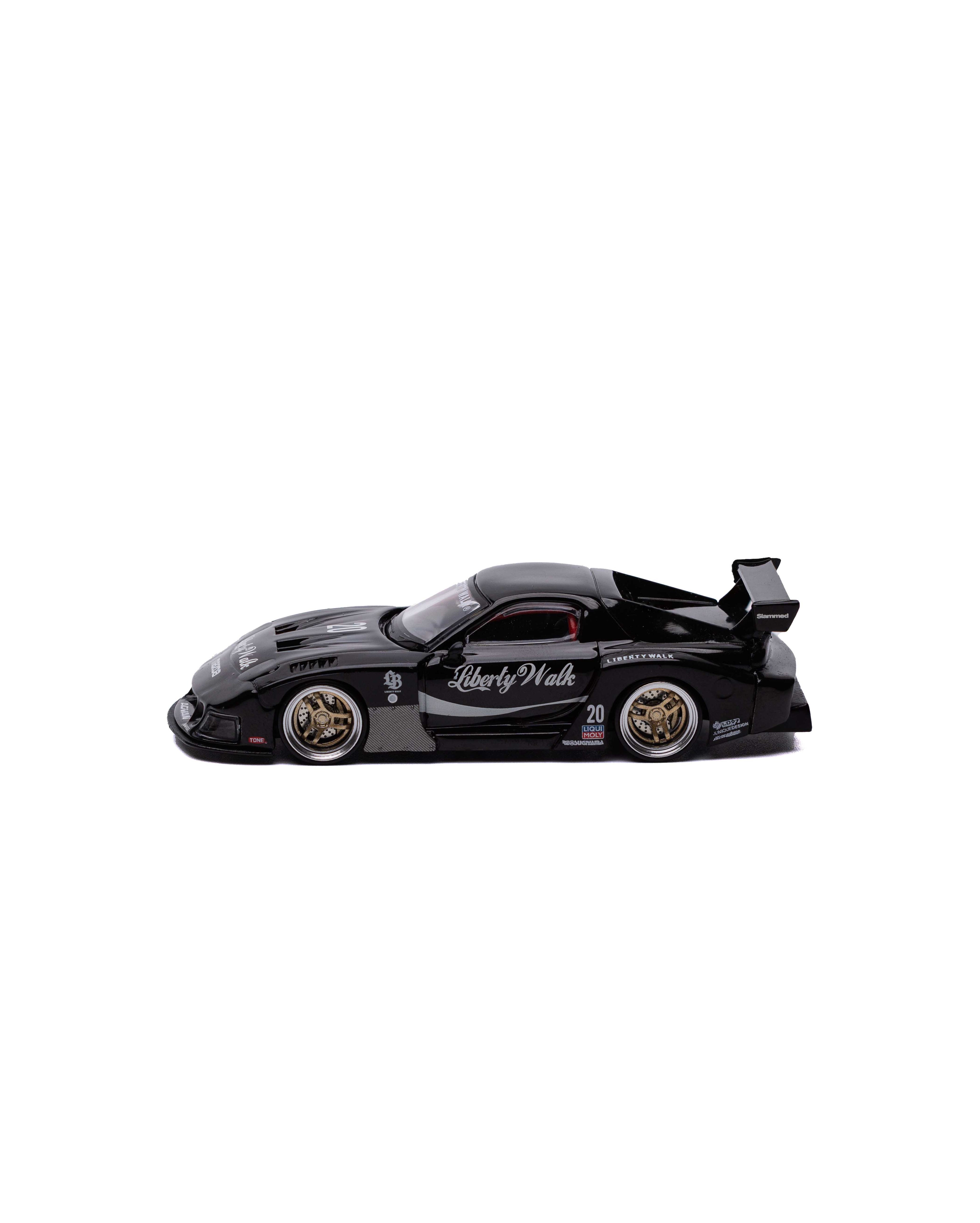 D MODEL BEAUTY ON WHEELS 1:64 MAZDA RX-7 LB-Super Silhouette , Black