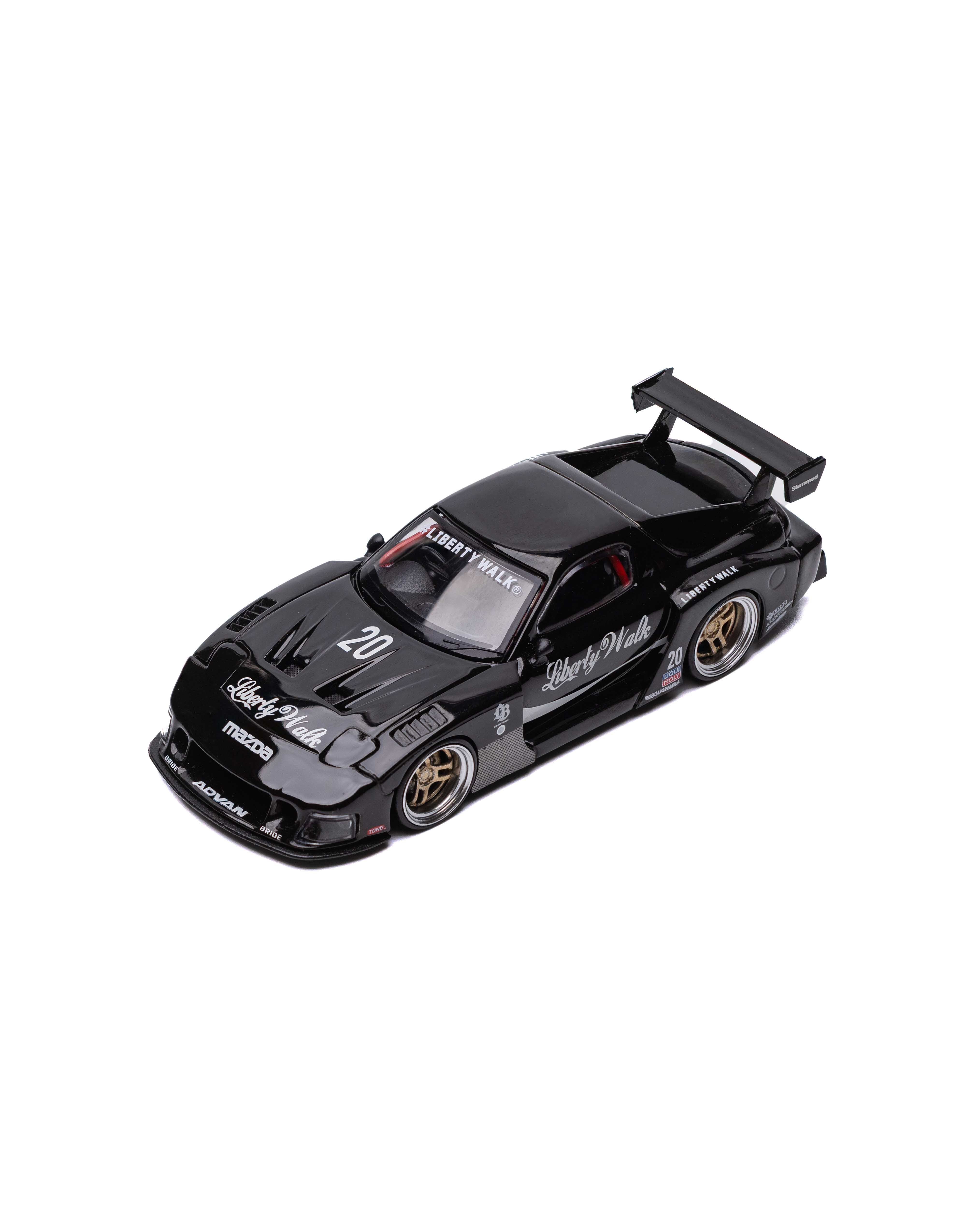 D MODEL BEAUTY ON WHEELS 1:64 MAZDA RX-7 LB-Super Silhouette , Black