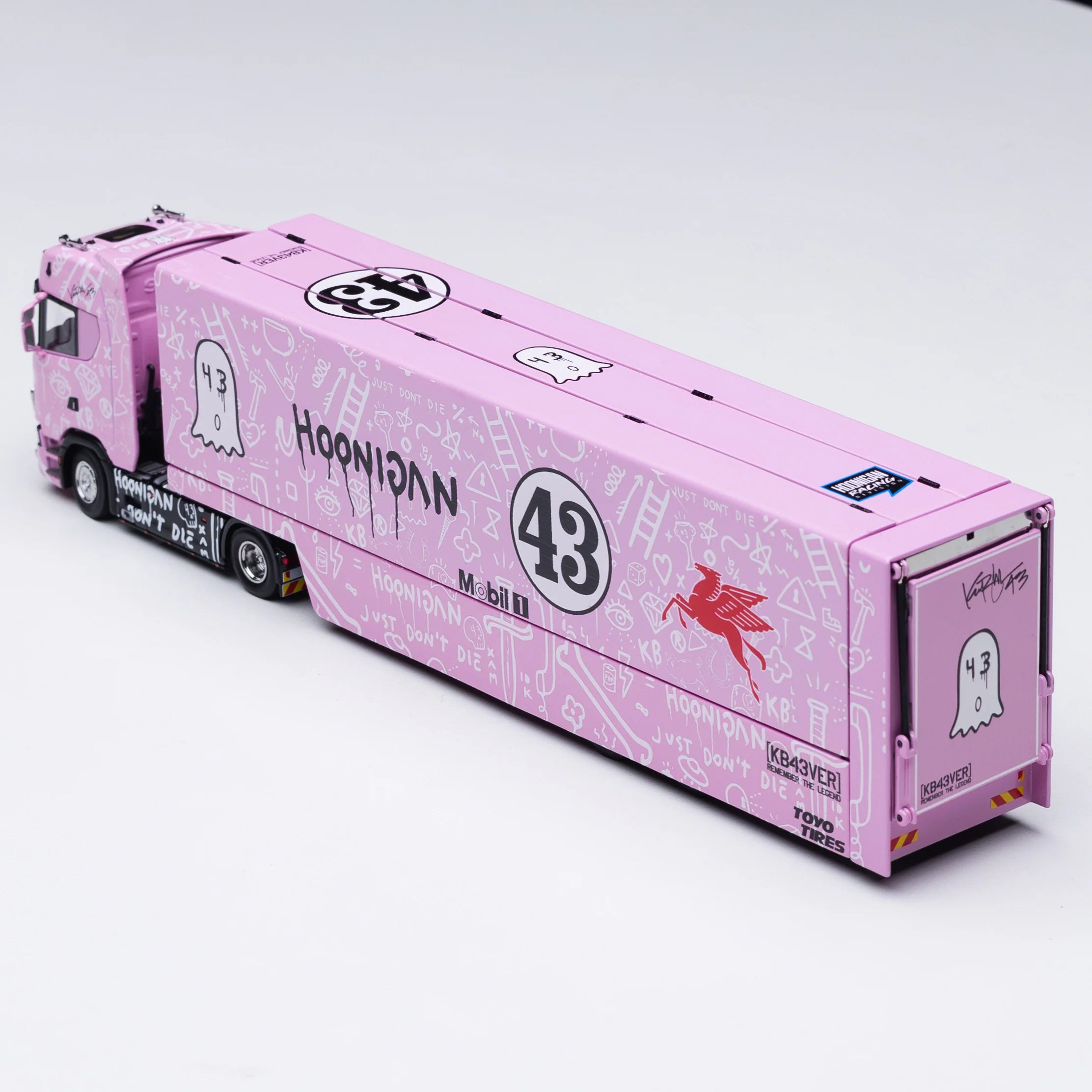 Scania S730 v8 double-layer enclosed flying wing transport 1/64