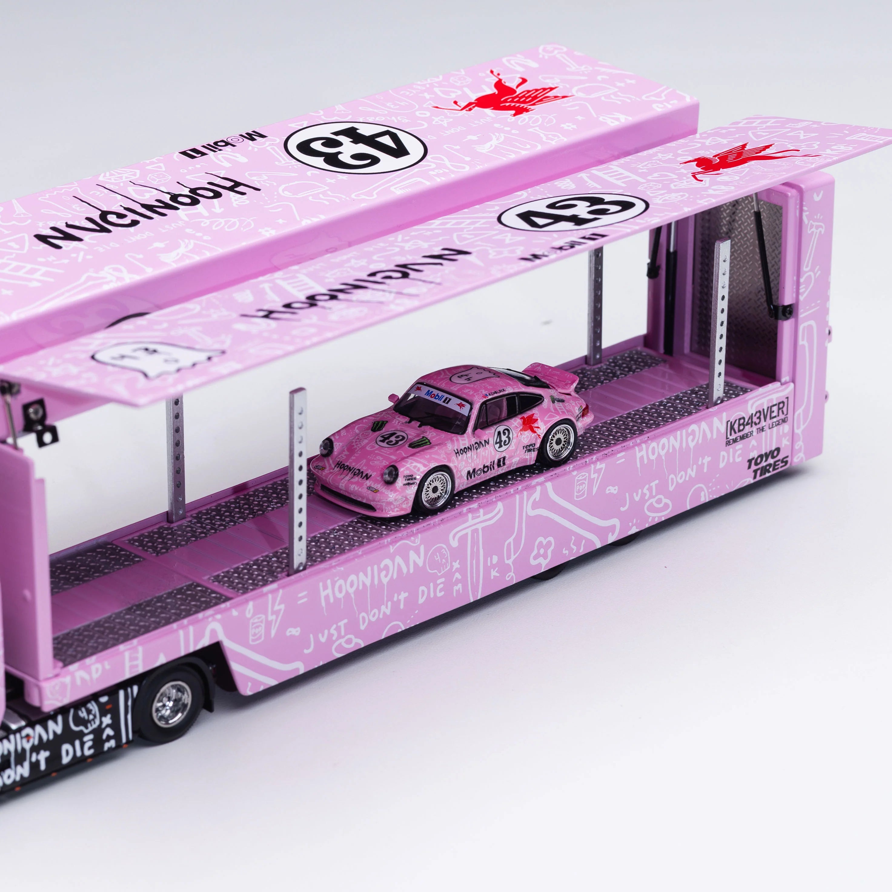 Scania S730 v8 double-layer enclosed flying wing transport 1/64