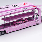 Scania S730 v8 double-layer enclosed flying wing transport 1/64