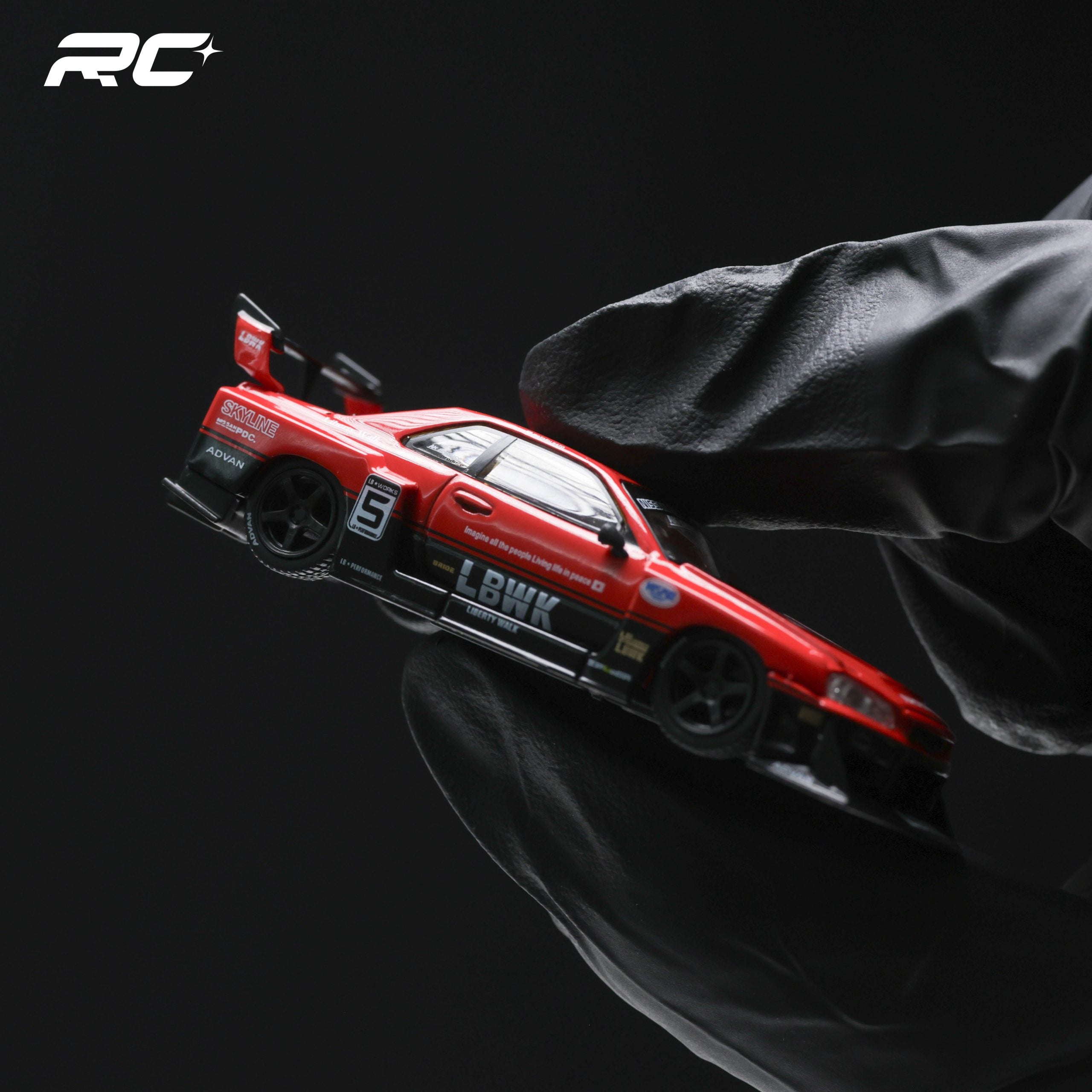 MINI GT #843 1/64 Nissan LB-ER34 Super Silhouette SKYLINE Red