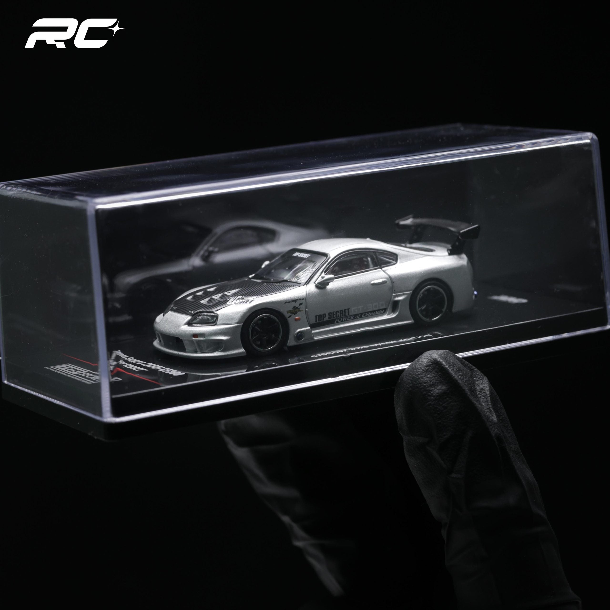 INNO64 1:64 Toyota Supra (A80) TOP SECRET GT300 SILVER GT SHOW EXCLUSIVE