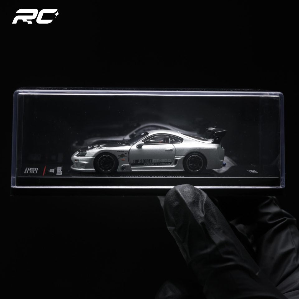 INNO64 1:64 Toyota Supra (A80) TOP SECRET GT300 SILVER GT SHOW EXCLUSIVE