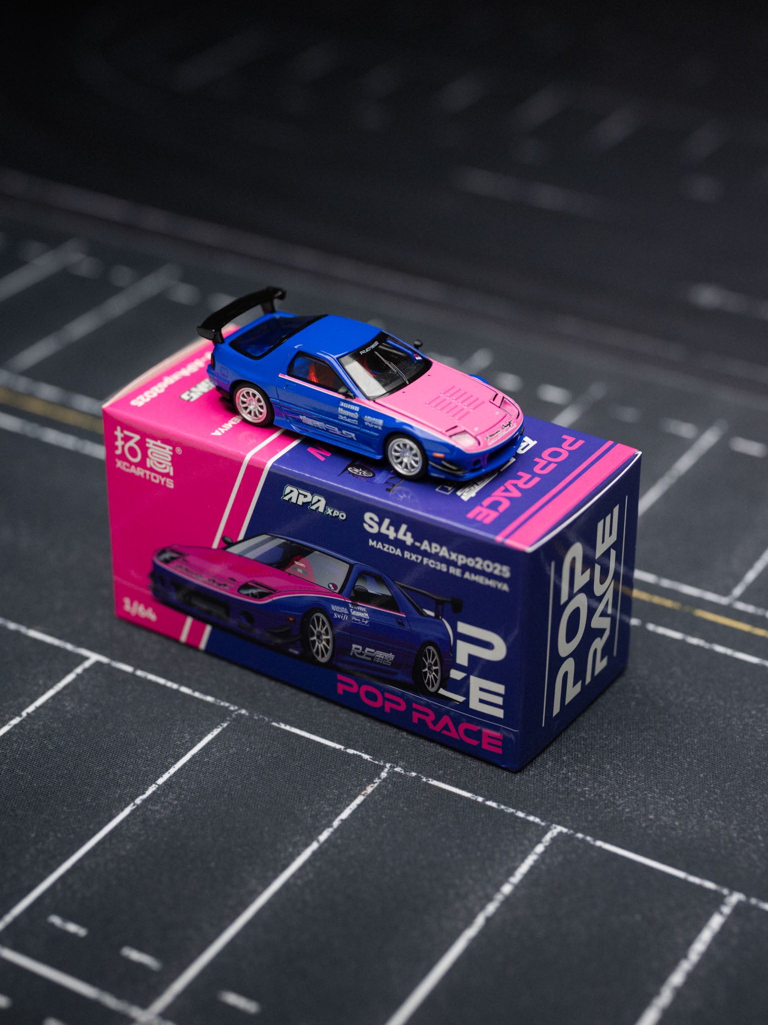 POP RACE 1:64 Foshan APAxpo2025 1:64 MAZDARX7 FC3S RE AMEMIYA