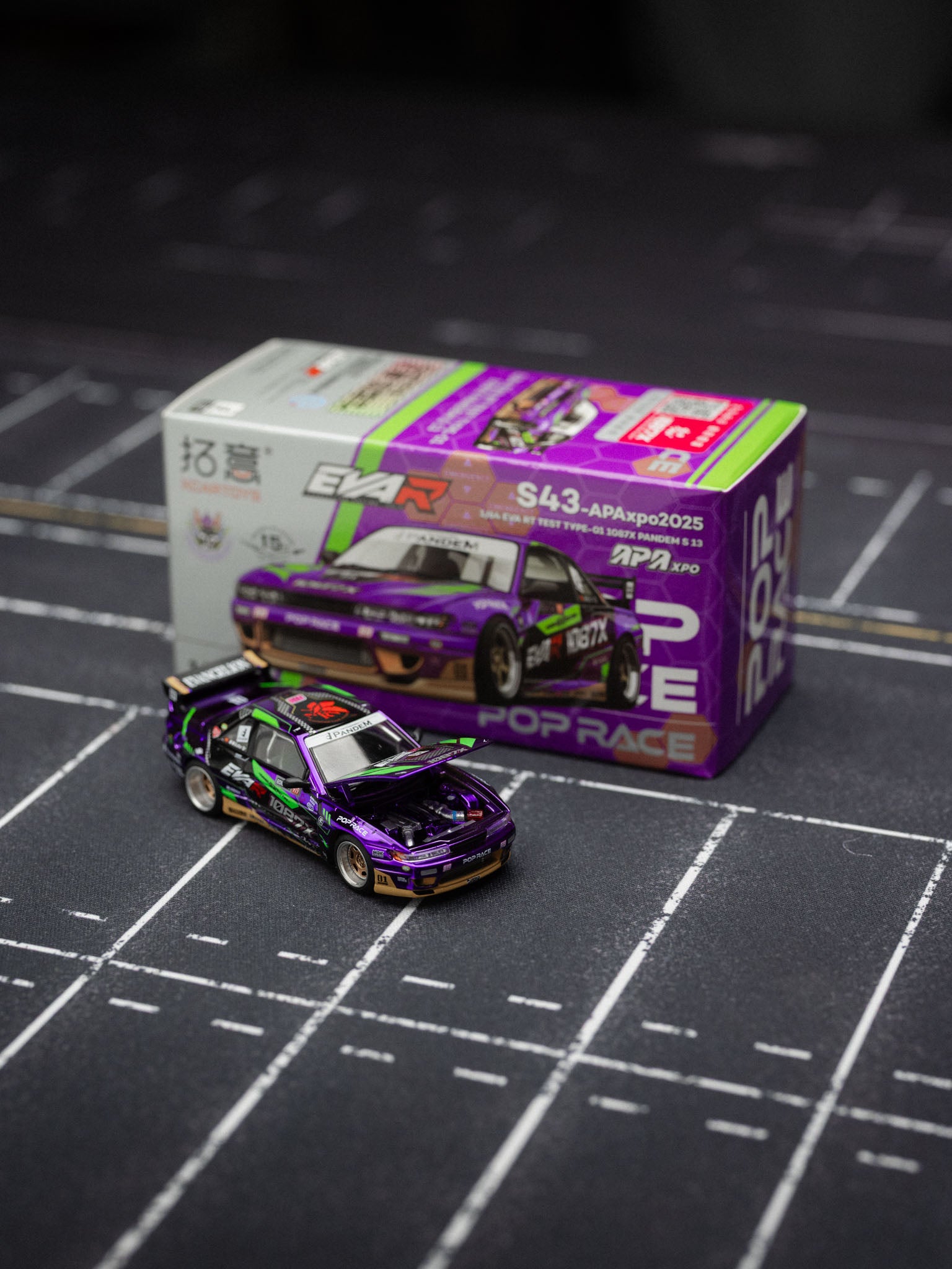 POP RACE 1:64 Foshan APAxpo2025 1/64 EVART TEST TYPE-01 1087X PANDEM S13