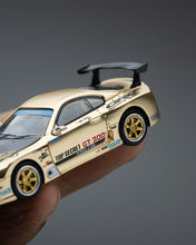 POP RACE 1:64 TOP SECRET GT300 SUPRA CHROME GOLD / CARBON HOOD
