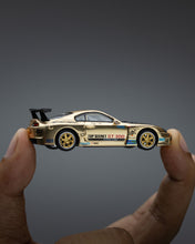 POP RACE 1:64 TOP SECRET GT300 SUPRA CHROME GOLD / CARBON HOOD