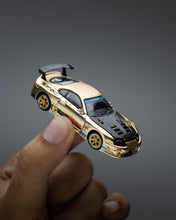 POP RACE 1:64 TOP SECRET GT300 SUPRA CHROME GOLD / CARBON HOOD