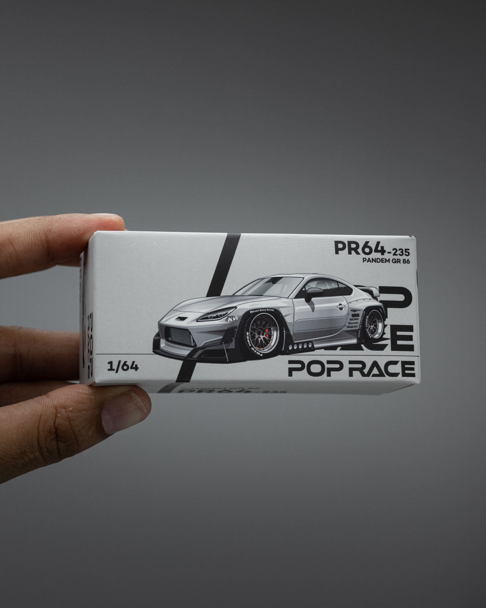 POP RACE 1:64 PANDEM GR86 – SILVER (NEW TOOLING)