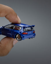 POP RACE 1:64 PANDEM CIVIC EG6 METALLIC BLUE WITH OPEN HOOD PR640174