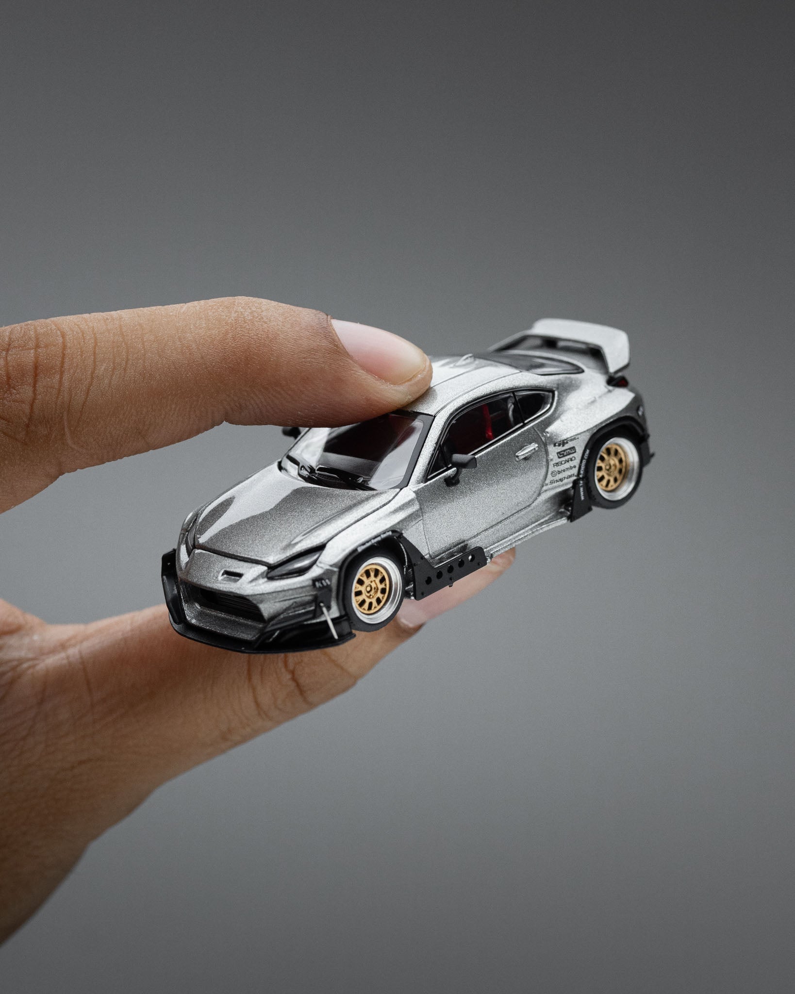 POP RACE 1:64 PANDEM GR86 – SILVER (NEW TOOLING)