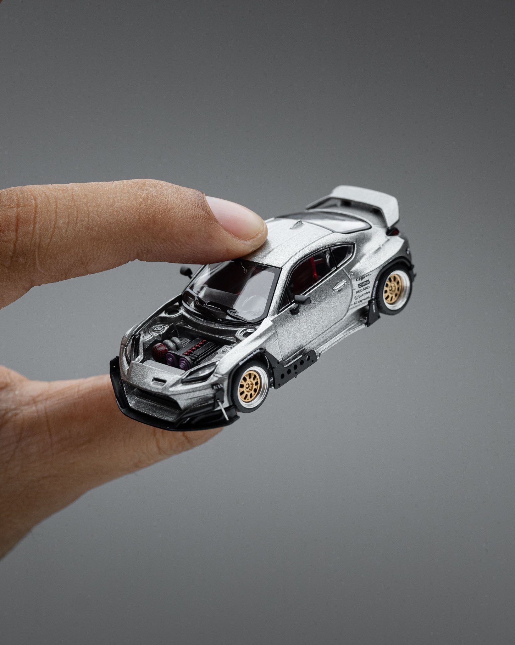 POP RACE 1:64 PANDEM GR86 – SILVER (NEW TOOLING)