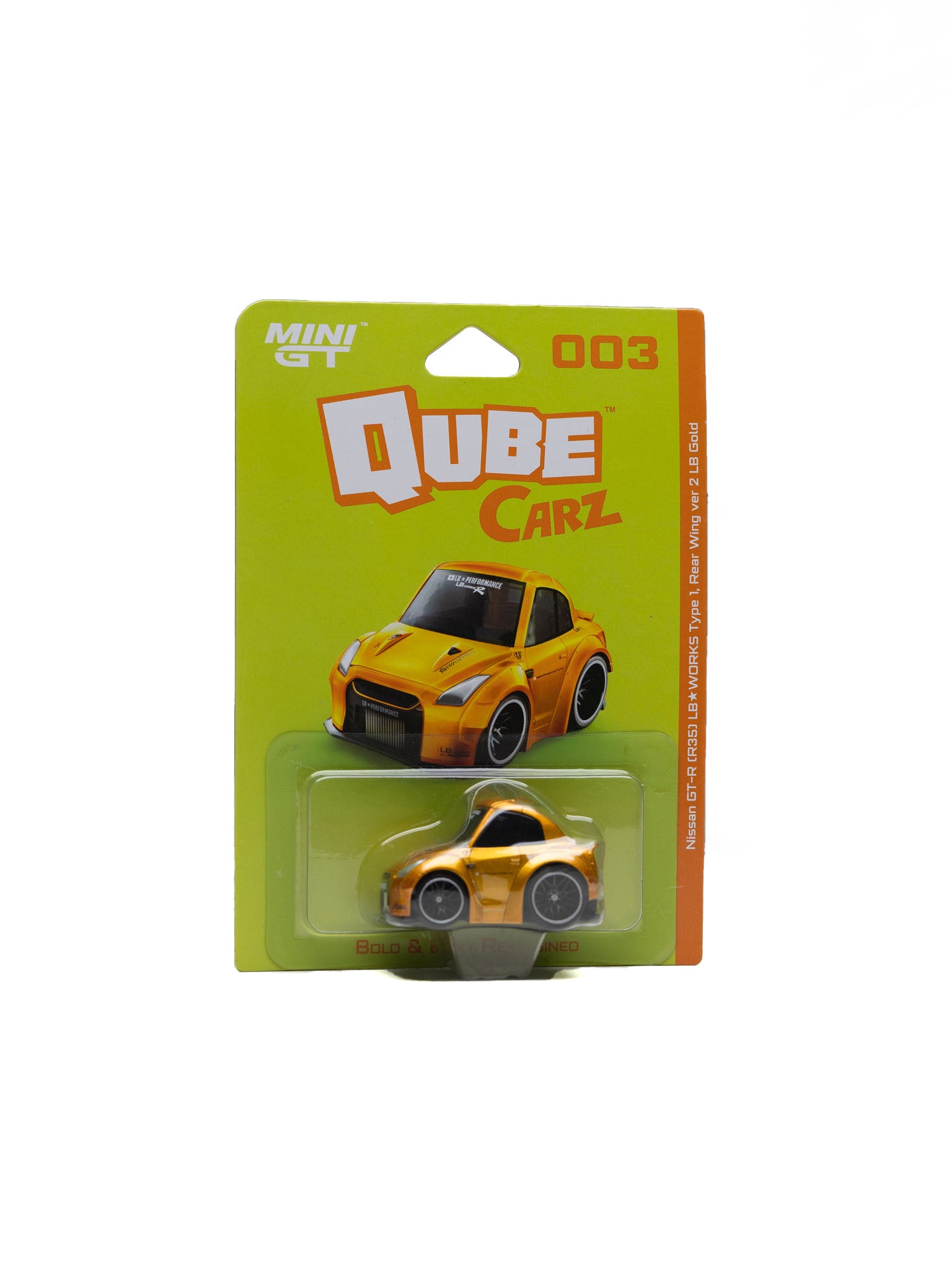 QubeCarz 1/64 - 003 Nissan GT-R 35 LB GOLD