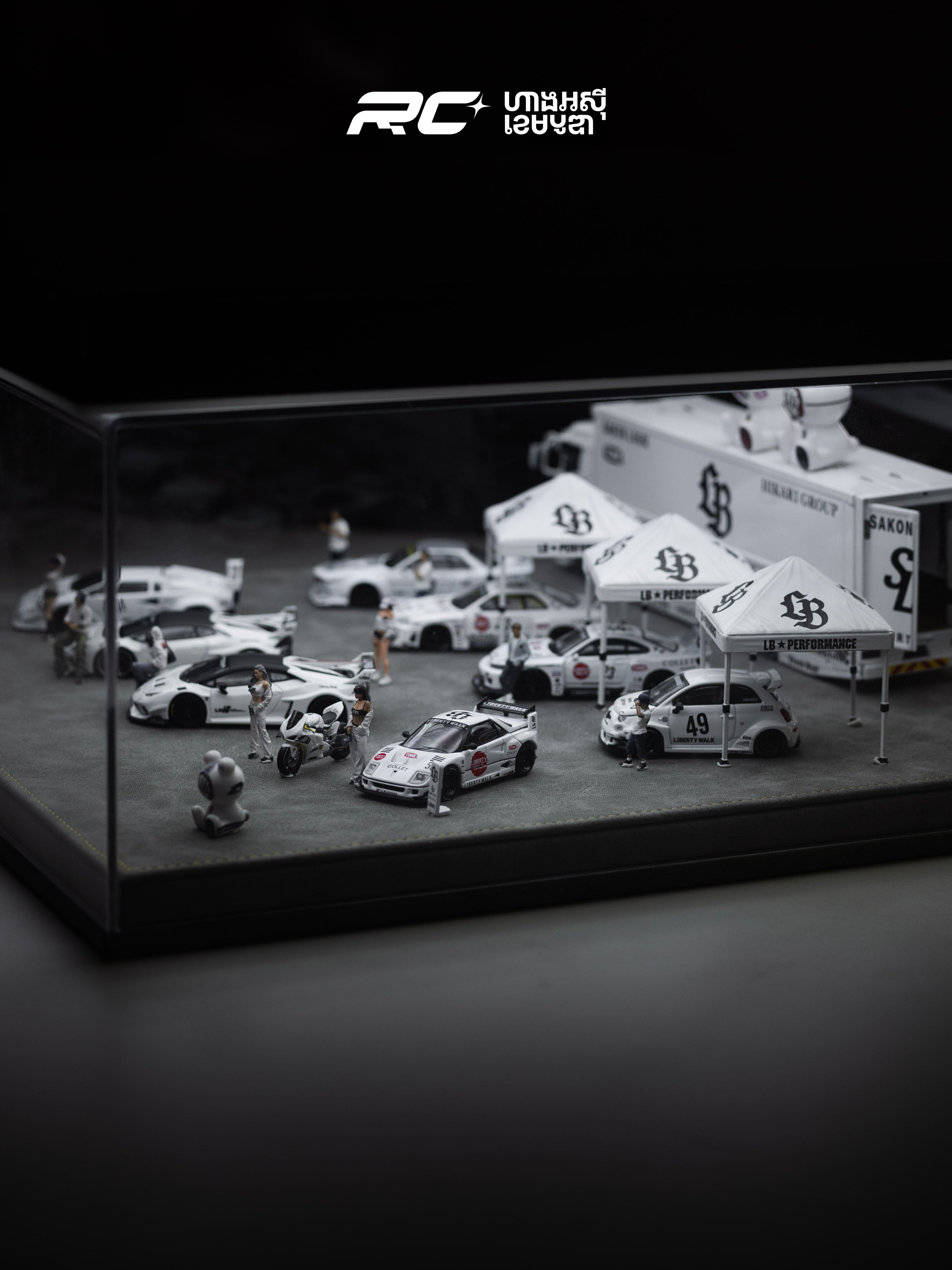 Full Set Liberty Walk 1/64 White livery setup