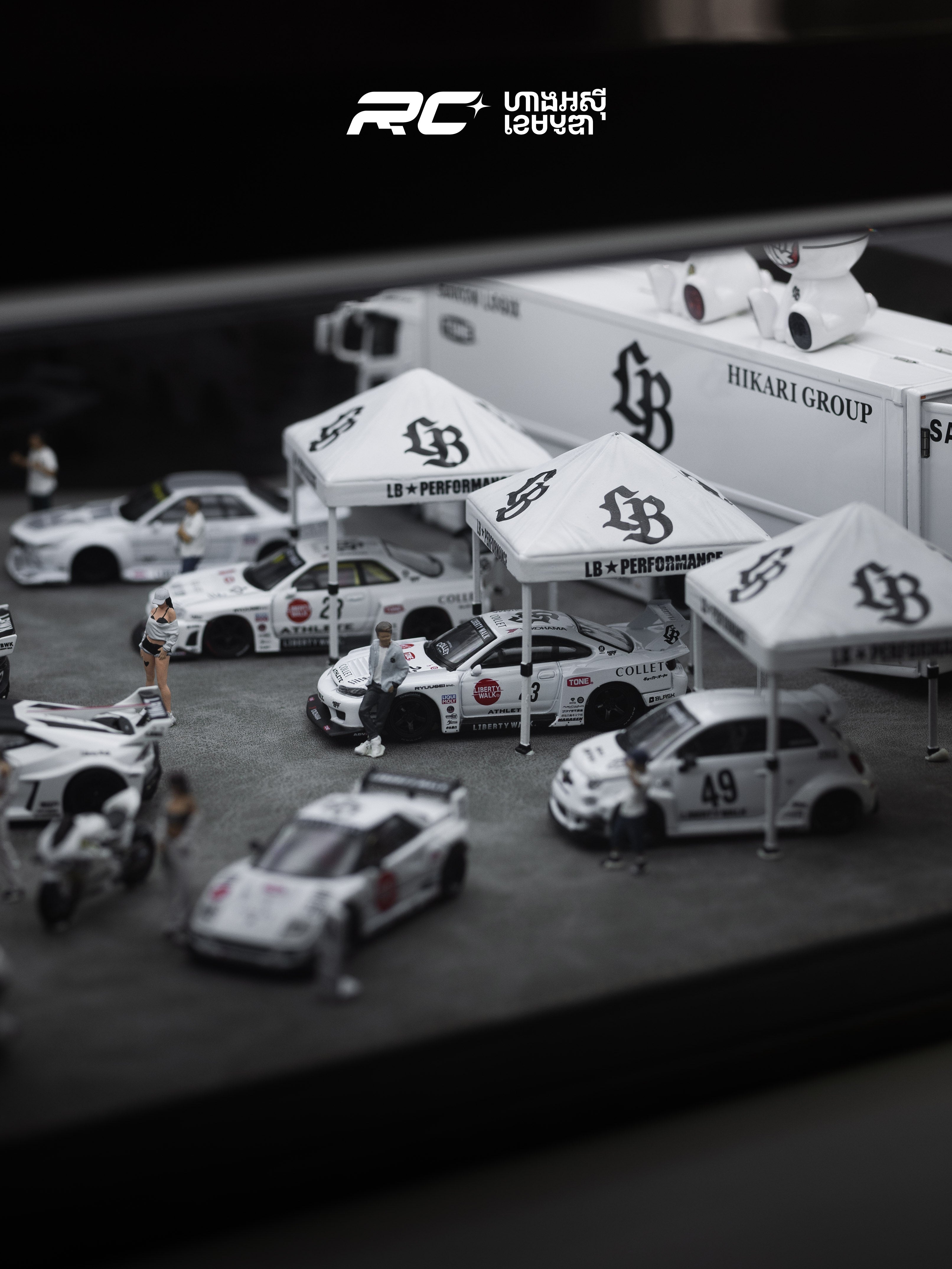 Full Set Liberty Walk 1/64 White livery setup