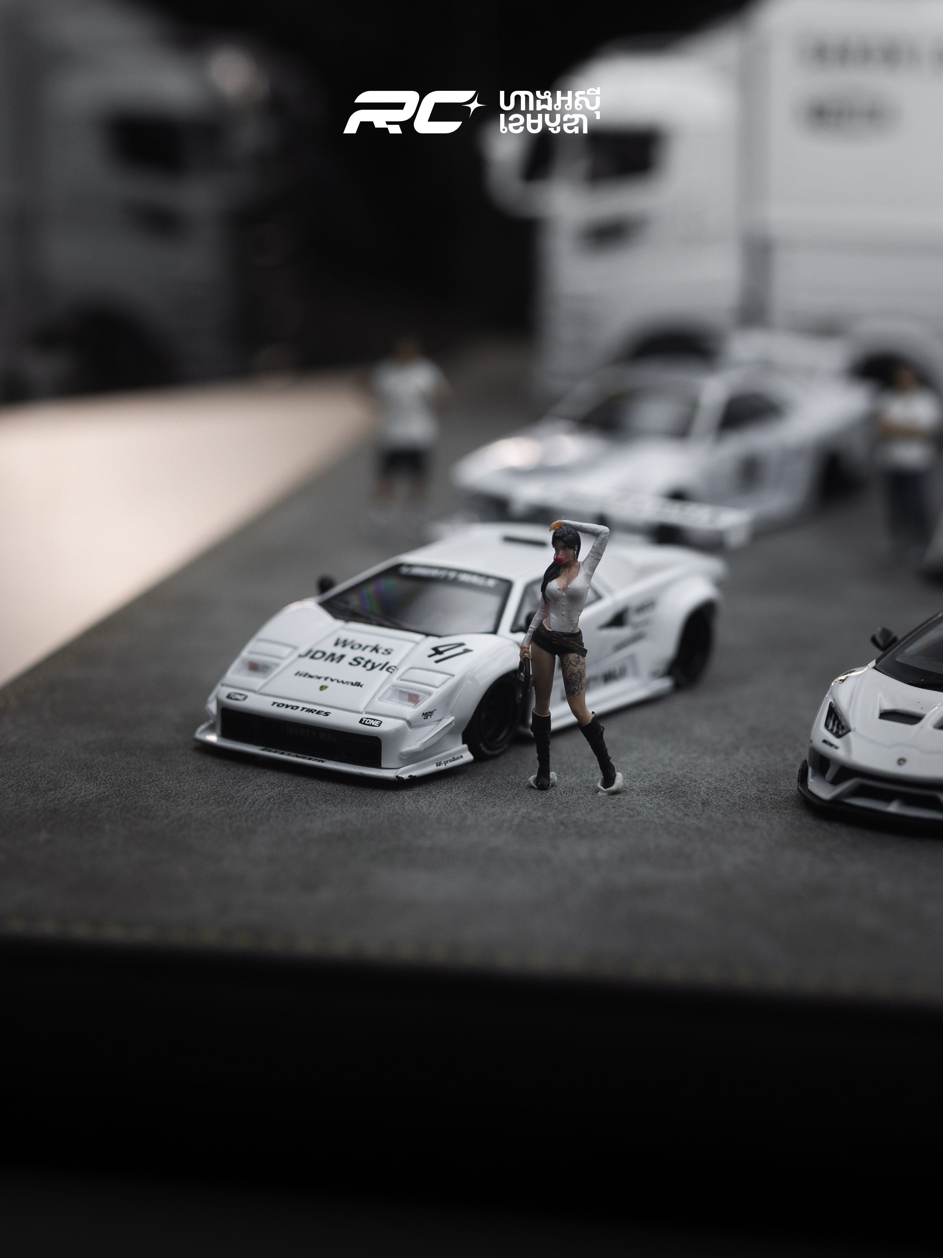 Full Set Liberty Walk 1/64 White livery setup
