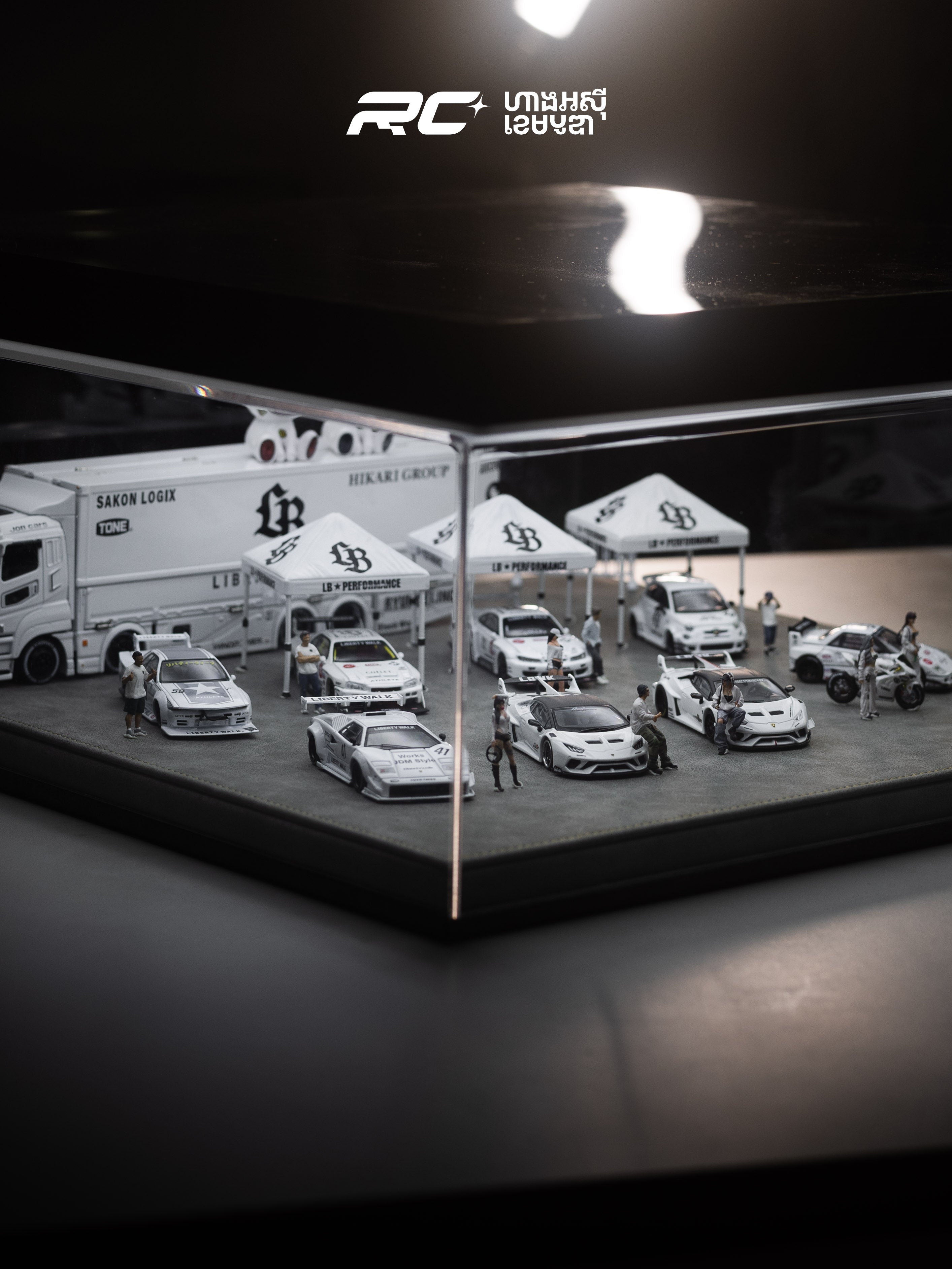 Full Set Liberty Walk 1/64 White livery setup