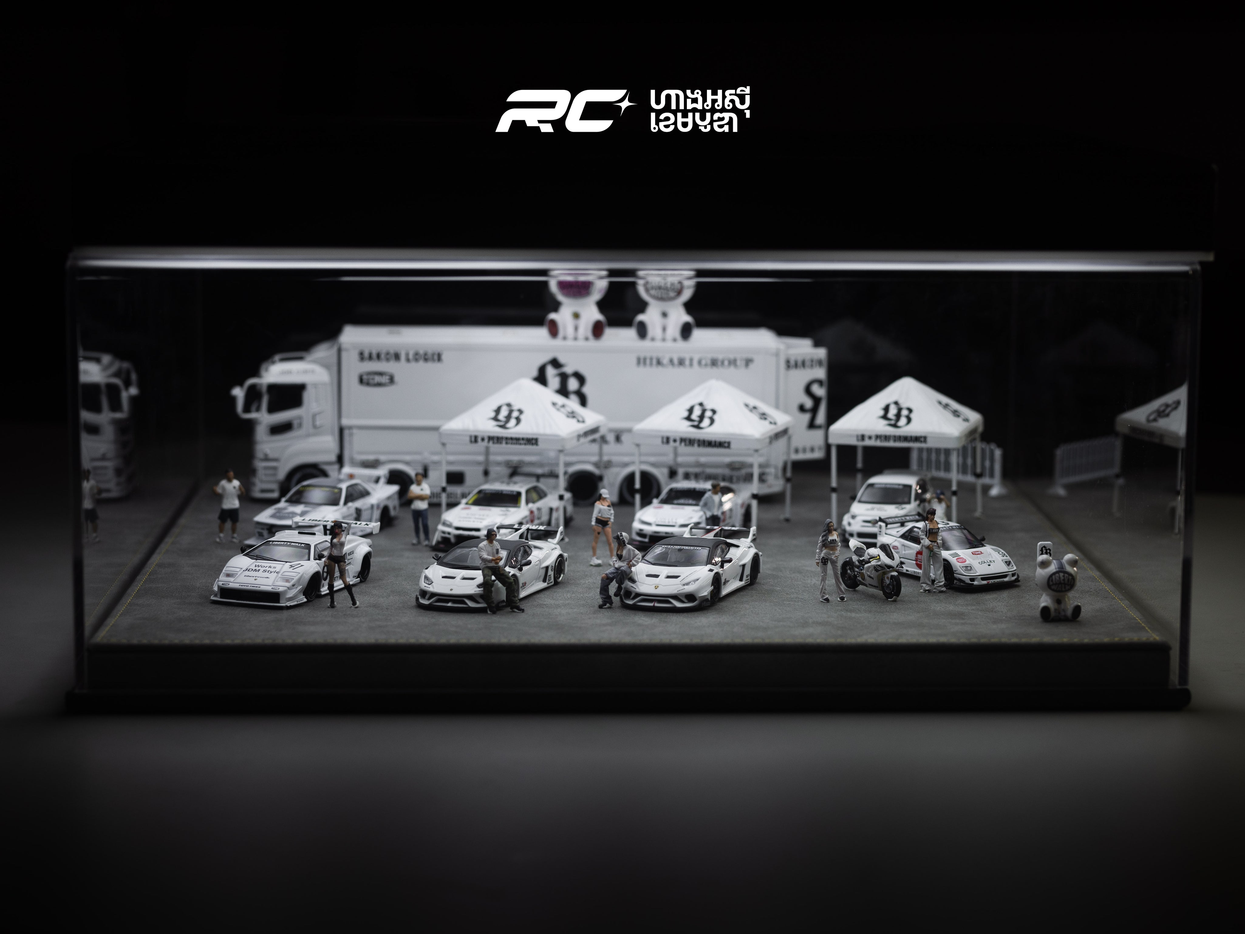 Full Set Liberty Walk 1/64 White livery setup