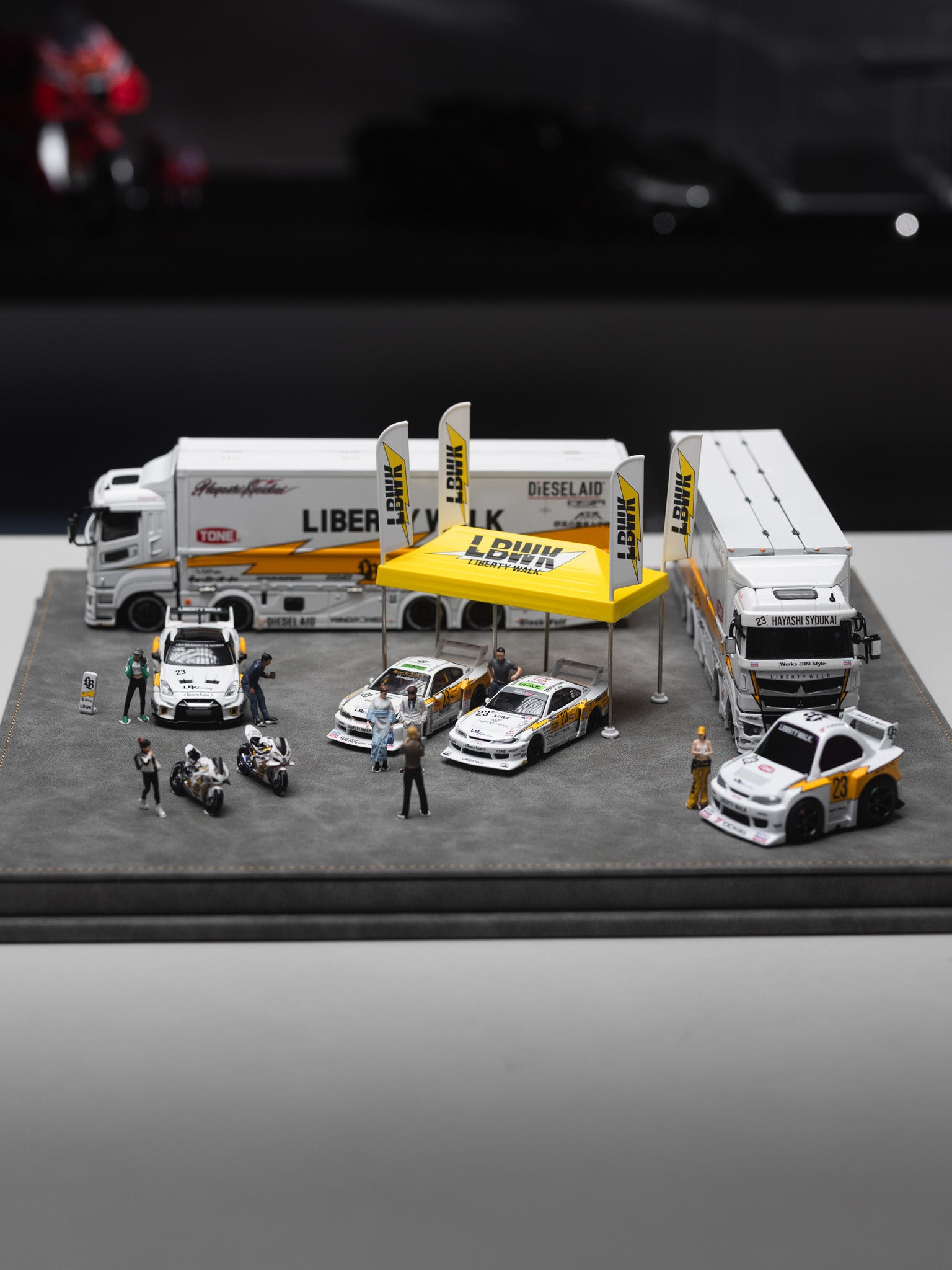 Full Set Liberty Walk 1/64 Yellow Lightning livery setup