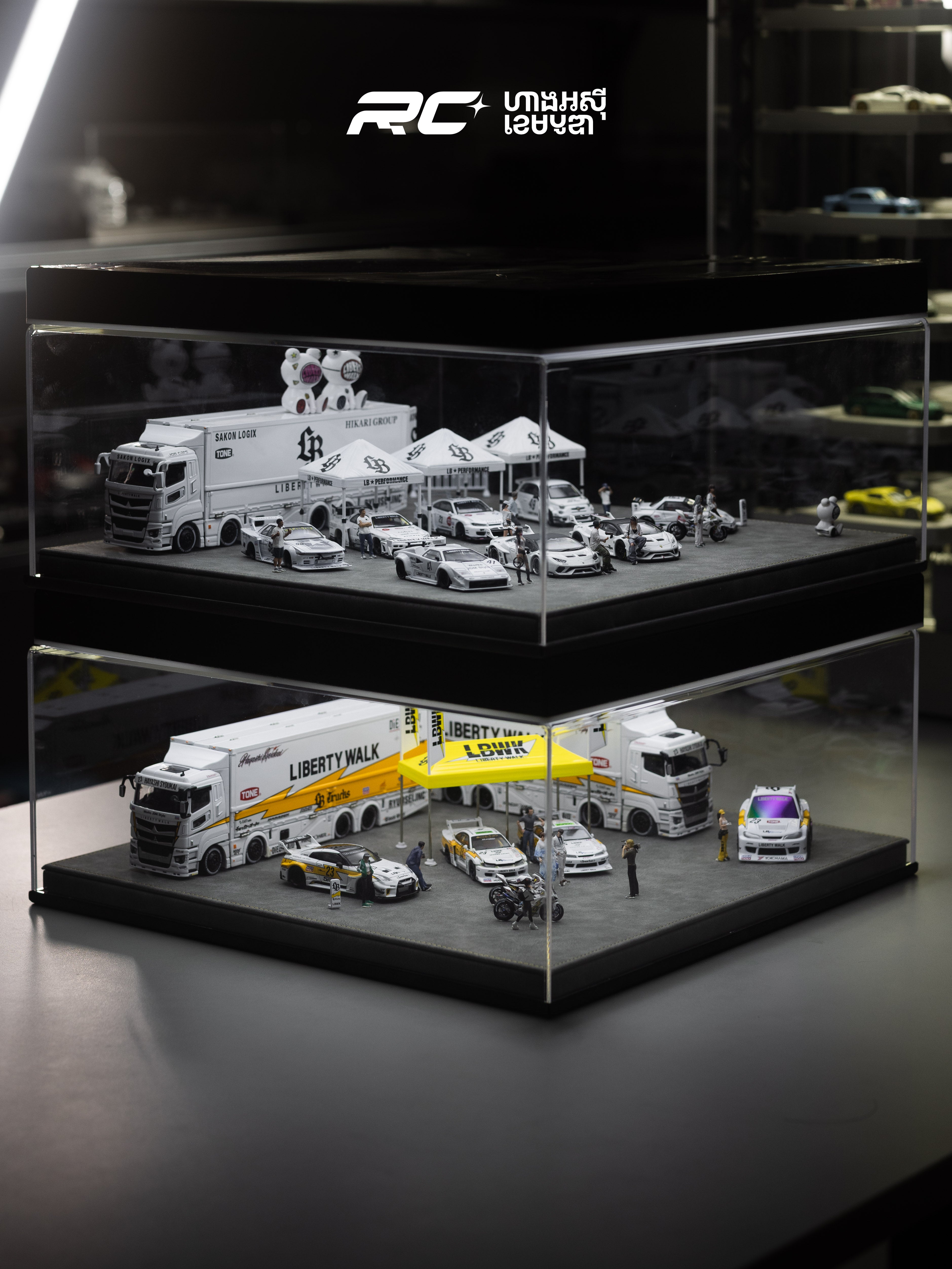 Full Set Liberty Walk 1/64 White livery setup