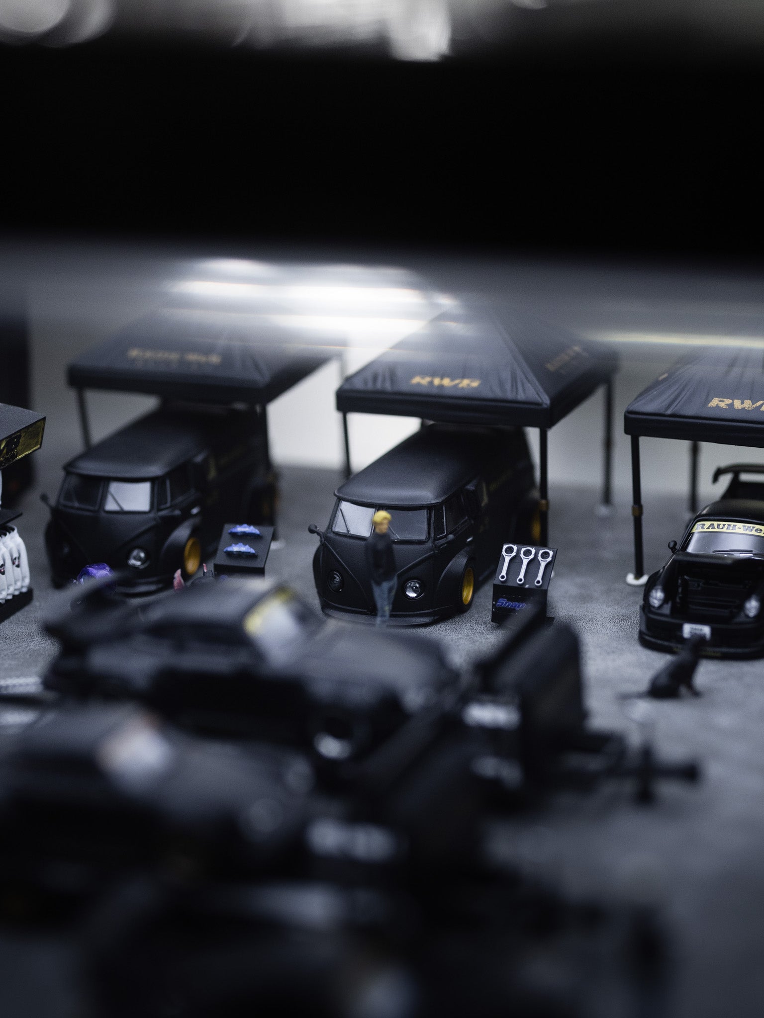 Nakai San 1/64 Porsche Matte Black Collection