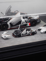 Set 1/18 and 1/64 LCD Pagani Huayra R Matte Pearl White