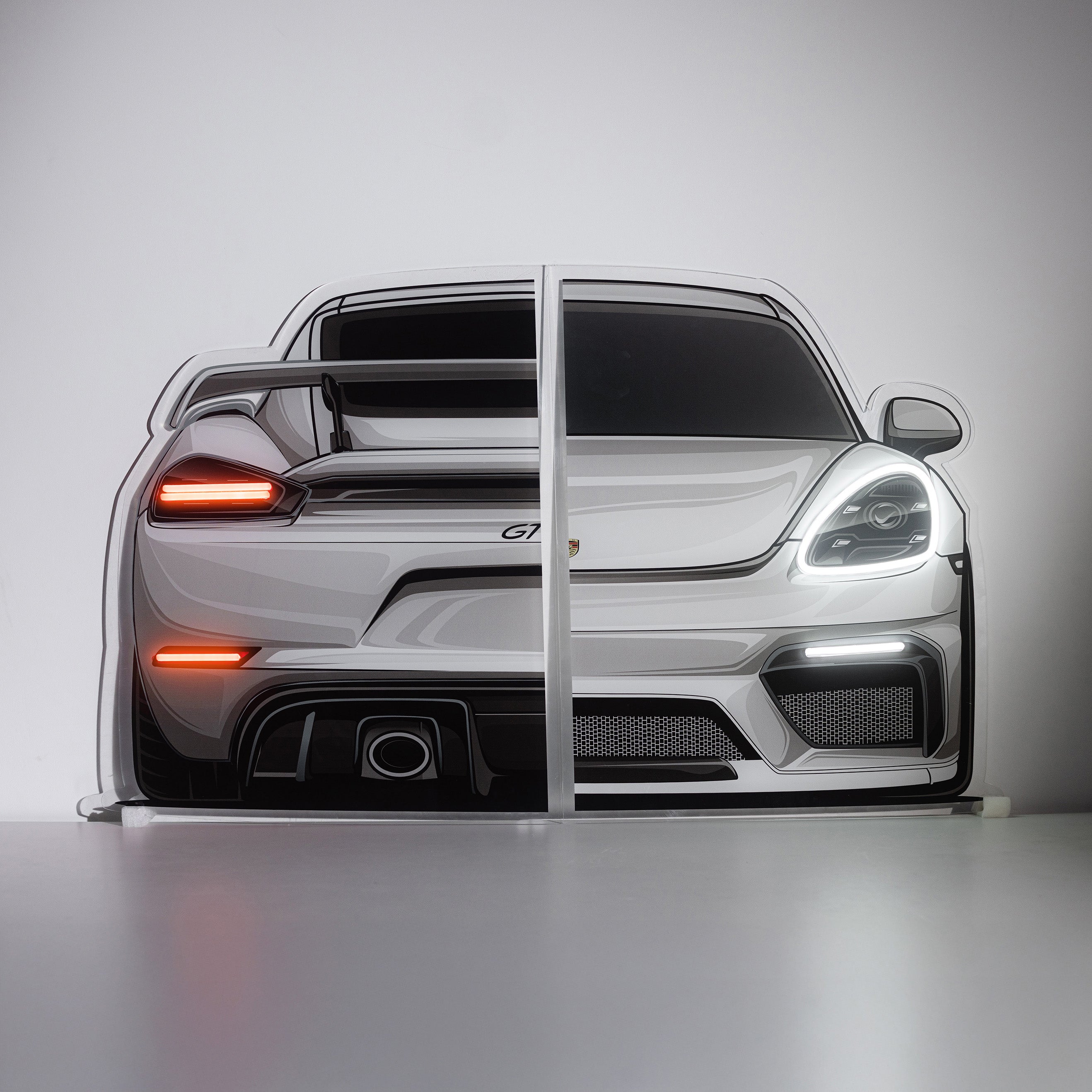 Porsche 718 Cayman Automotive Neon Sign