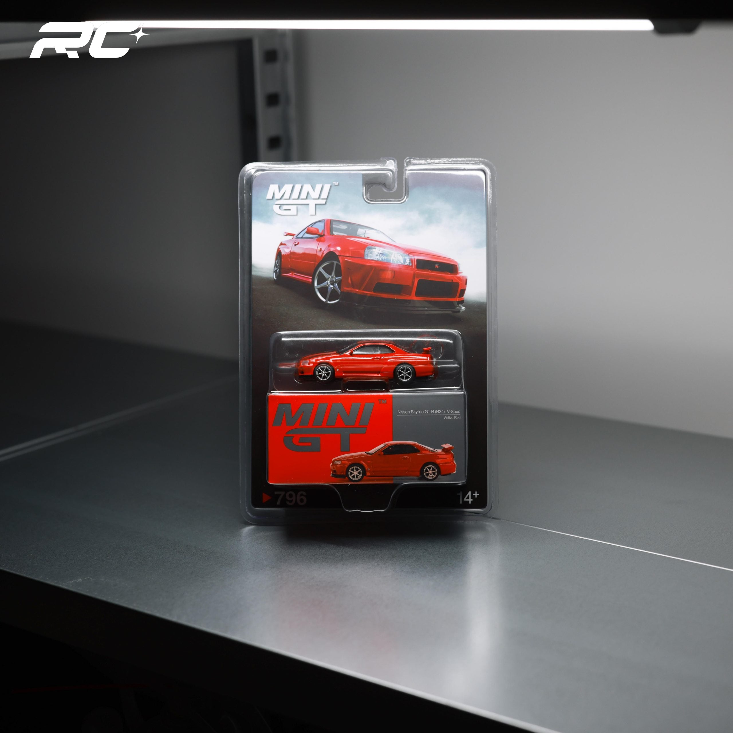 MINIGT 1:64 Nissan Skyline GT-R ( R34) V-Spec Active Red in Mini GT