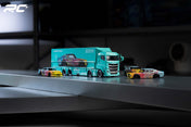 Beijing Model Exhibition G.C.D Mitsubishi Fuso LB green custom-painted car transporter