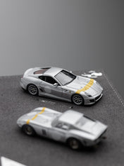 DMY 1/64 Ferrari 250 GTO & 599 GTO Double Set (Sliver / White) (Limited 149pcs)