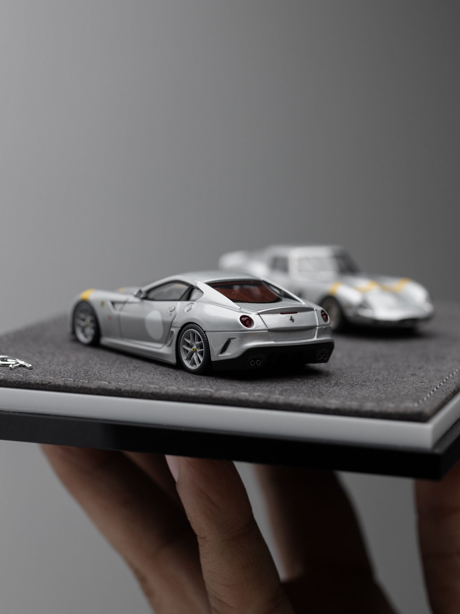 DMY 1/64 Ferrari 250 GTO & 599 GTO Double Set (Sliver / White) (Limited 149pcs)