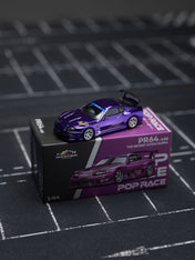 POPRACE 1/64 Top Secret GT300 Supra Purple Chrome Tokyo Auto Salon Hong Kong