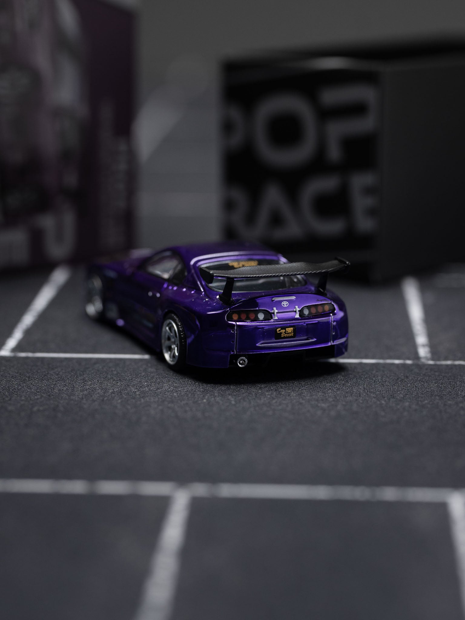 POPRACE 1/64 Top Secret GT300 Supra Purple Chrome Tokyo Auto Salon Hong Kong