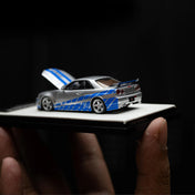 NISSAN GTR34 OPEN COVER EDITION SPEED AND PASSION BLUE SILVER