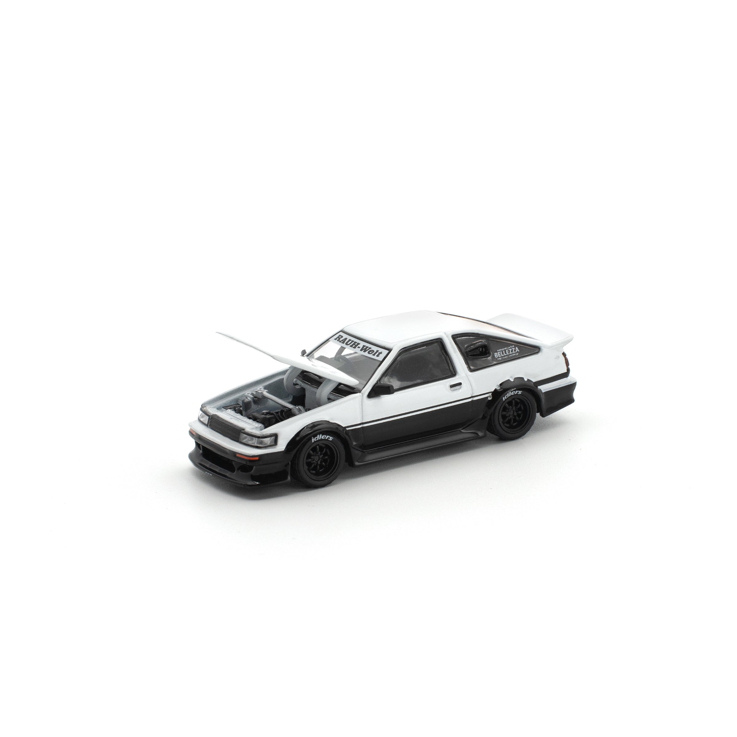 POPRACE 1/64 RWB AE86 WHITE BLACK