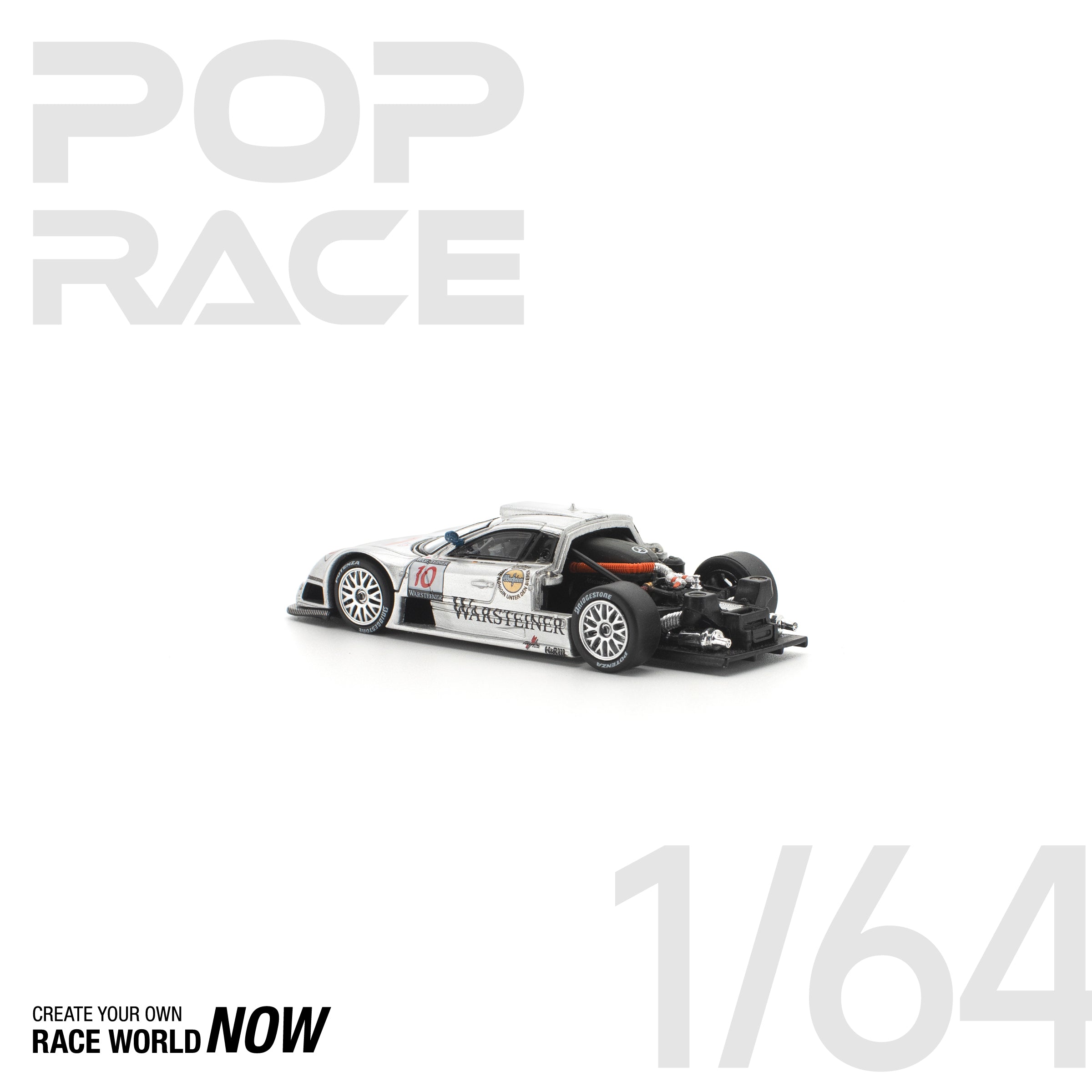 POP RACE 1/64 - PANDEM E30 银色