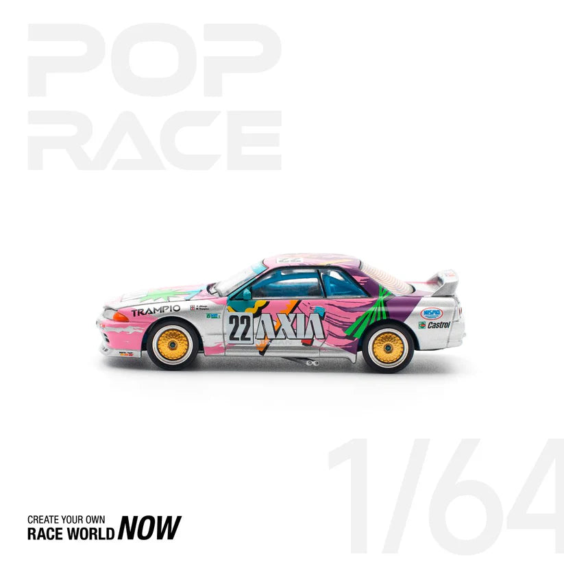 POP RACE 1:64 NISSAN SKYLINE GT-R R32 #22 AXIA GROUP A