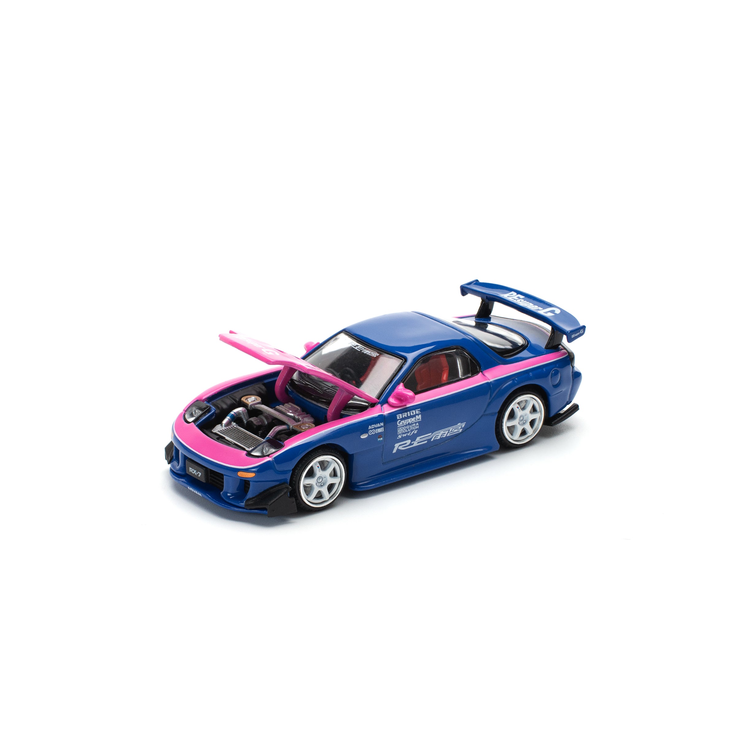 POP Race 1:64 MAZDA RX7 RE-AMEMIYA - BLUE/PINK – RC Cambodia
